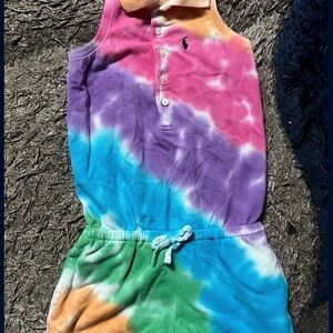 Polo by Ralph Lauren Tie-Dye Bodysuit - Purple, Blue, Green, Orange
